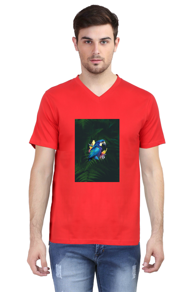 Male Vneck Half Sleeve - 251114BlueParrot