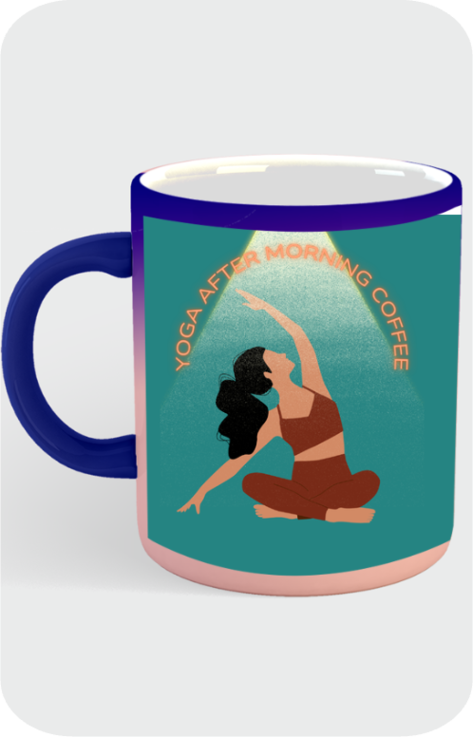 Unisex Magic Coffee Mug White 11oz Royal Blue