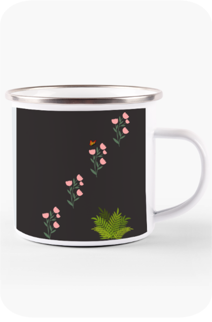 Unisex White Enamel Mugs White 11oz