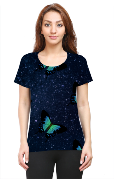 Female AOP Womens TShirt - 251130Butterfly