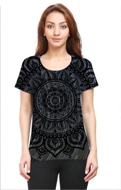 Female AOP Half Sleeve-2517Chakra