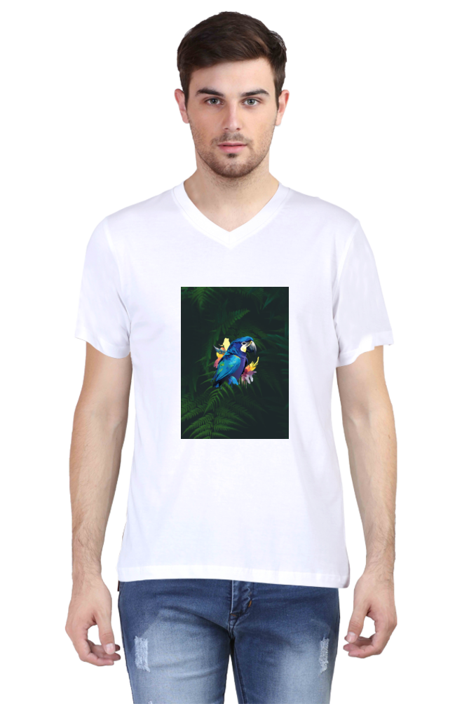 Male Vneck Half Sleeve - 251114BlueParrot