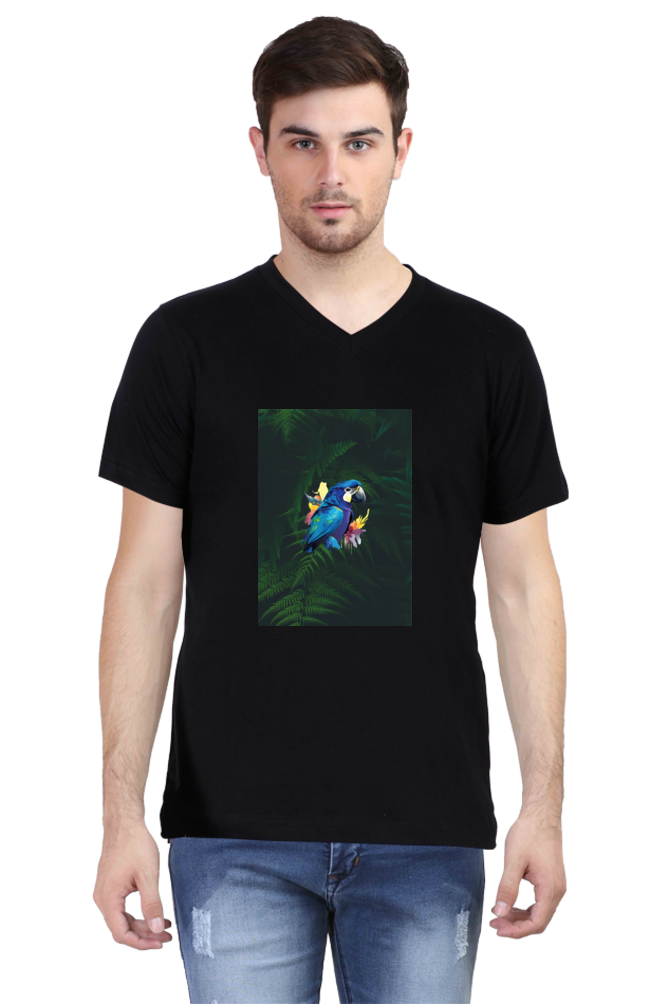 Male Vneck Half Sleeve - 251114BlueParrot