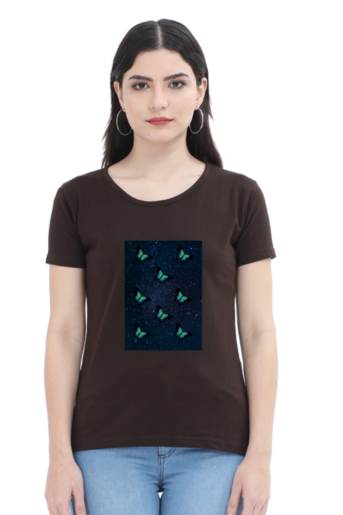 Female Round Neck Half Sleeve-251130Butterfly