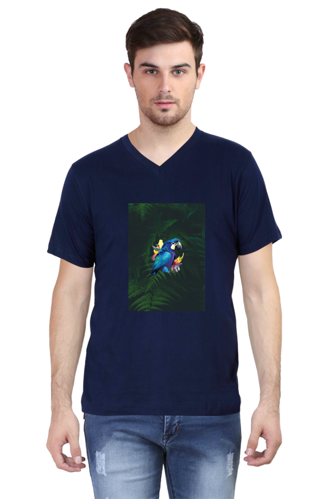 Male Vneck Half Sleeve - 251114BlueParrot