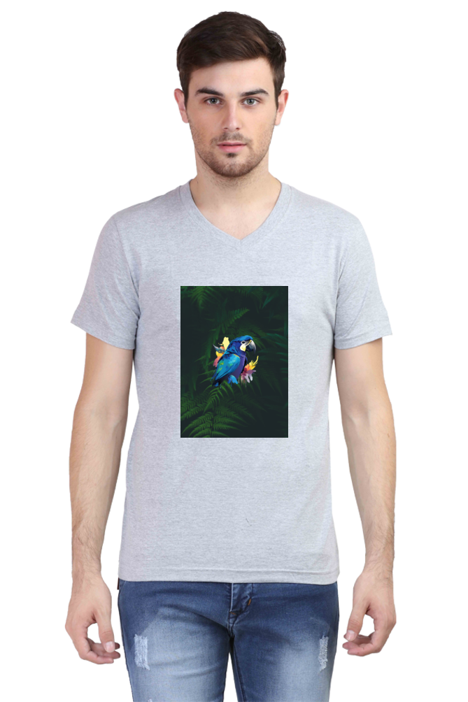 Male Vneck Half Sleeve - 251114BlueParrot