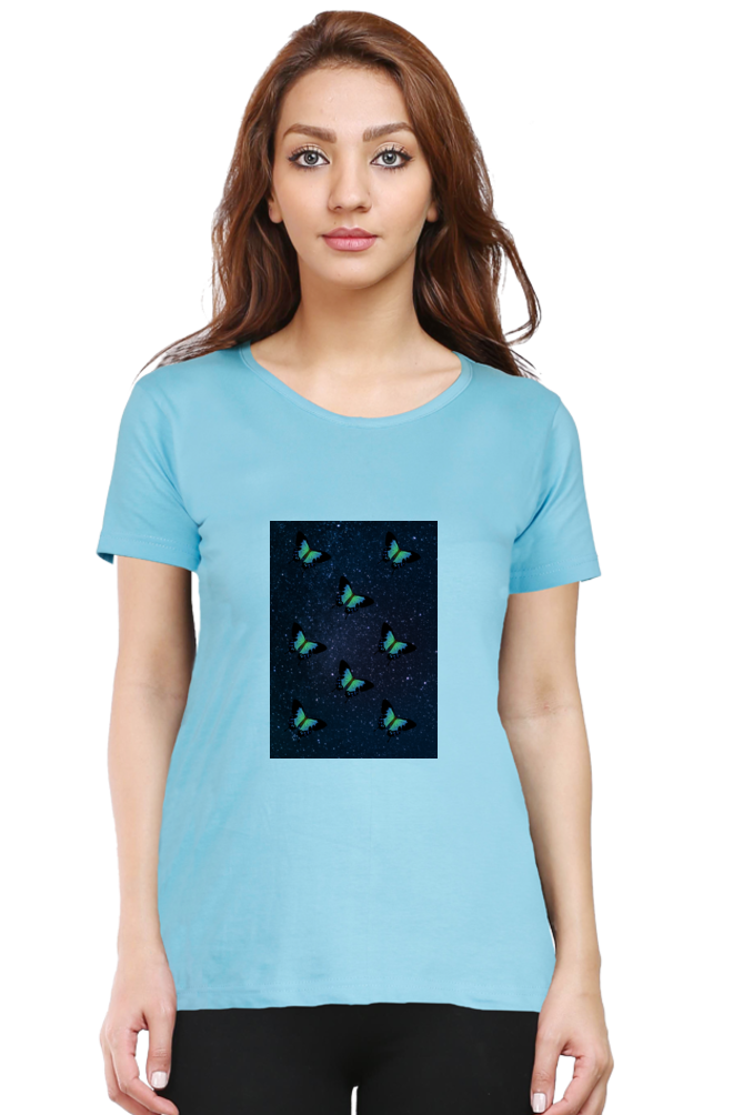 Female Round Neck Half Sleeve-251130Butterfly