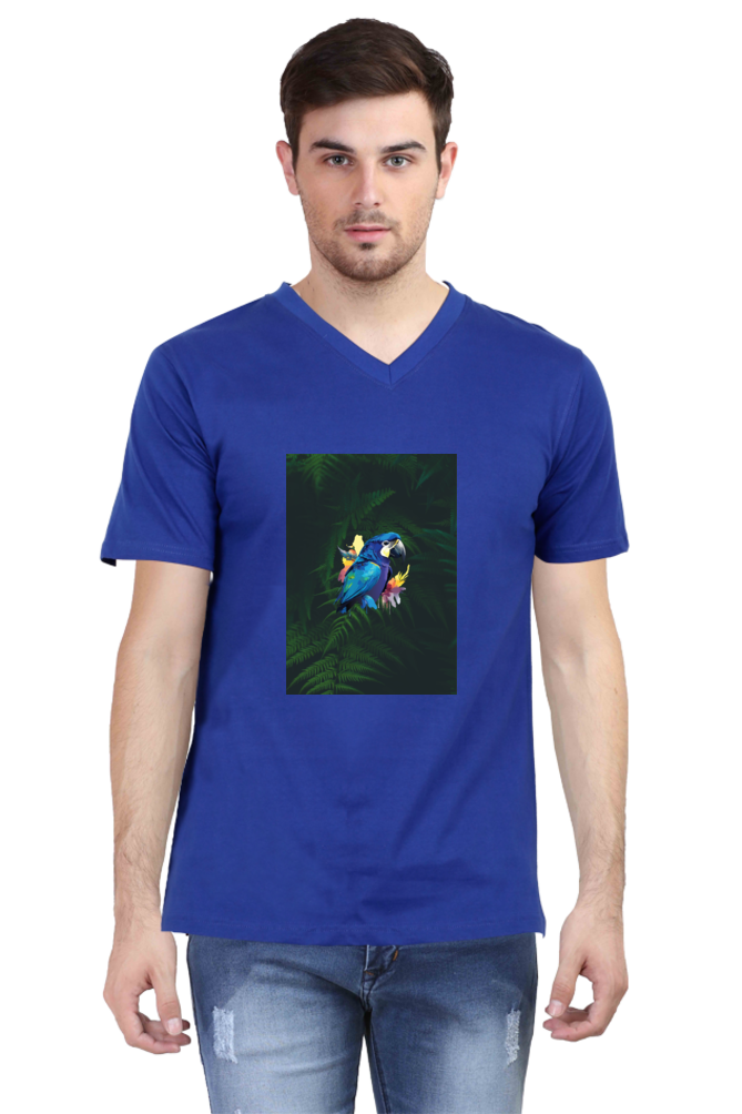 Male Vneck Half Sleeve - 251114BlueParrot